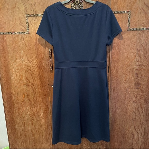 Classic Dressbarn Navy Blue Dress with Pockets - Picture 2 of 10